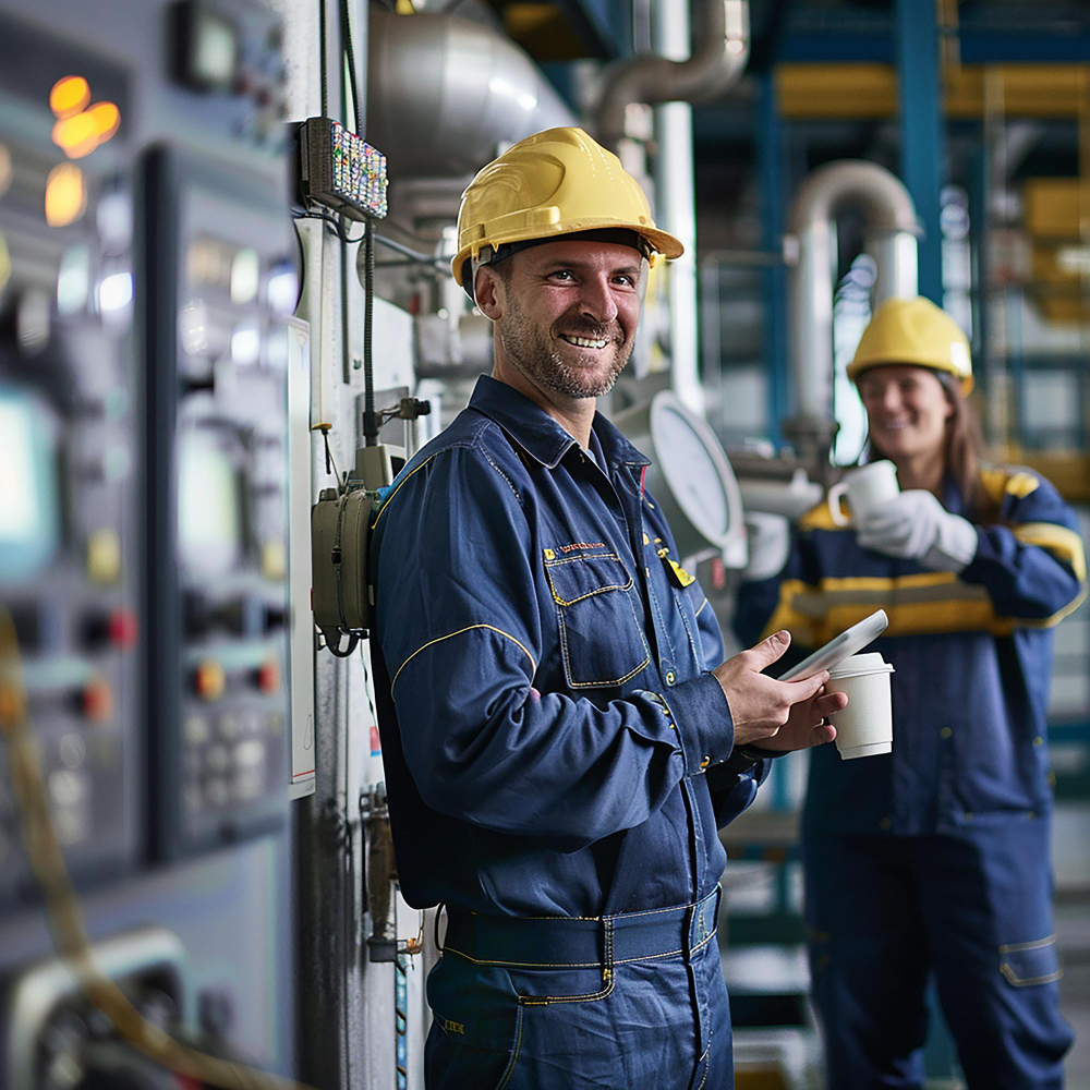 Técnico realizando mantenimiento preventivo en tablero eléctrico